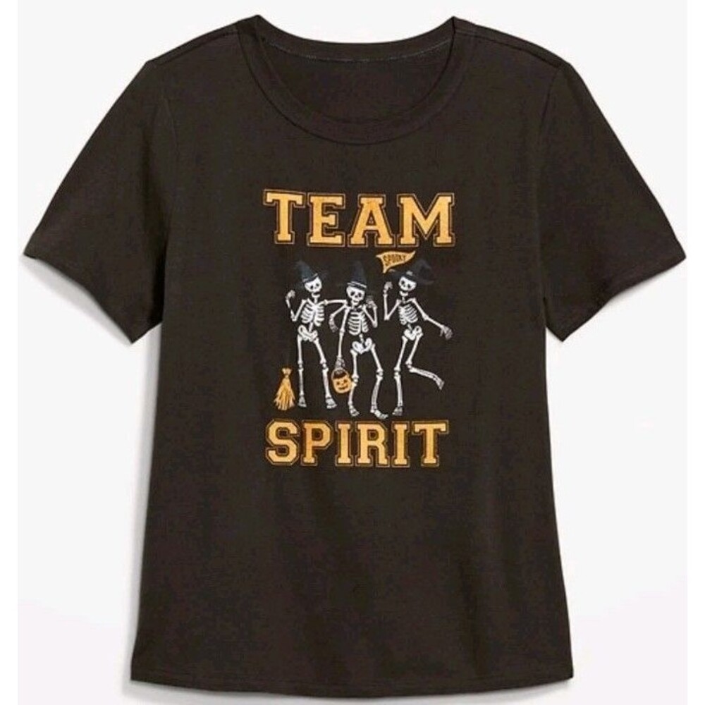 NWT Women's Old Navy EveryWear Crewneck Tee Team Spirit Size XL Skeleton...